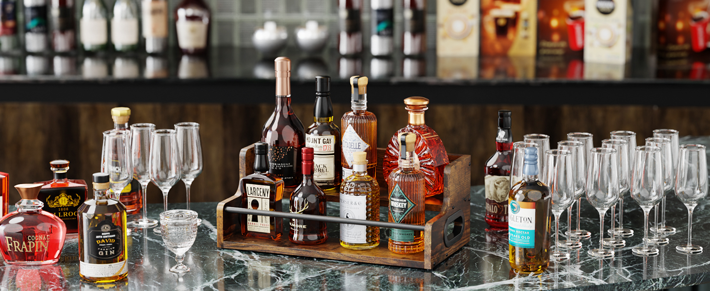 liquor bottle display shelf
