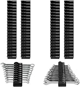 DEHOYI 80 pcs MAGNETIC Modular Wrench Organizers for Tool Drawers - Wrench Rack with Metric & SAE...