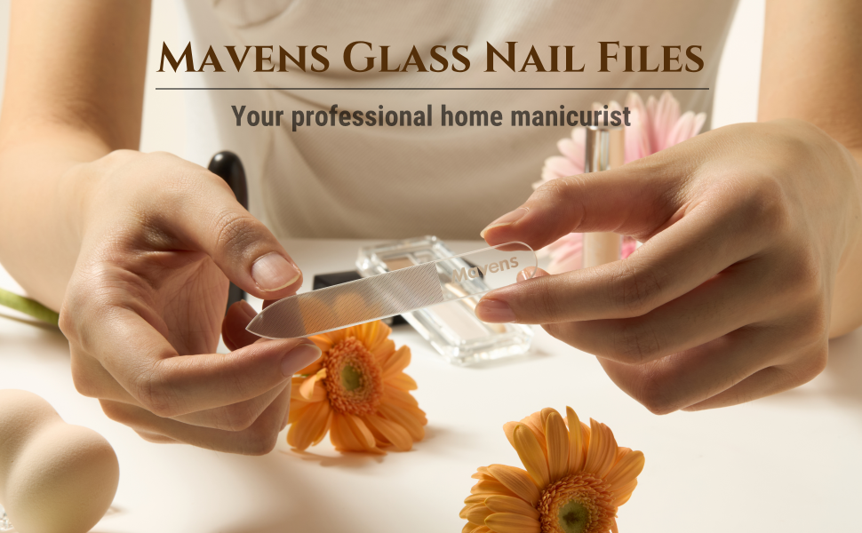 glass nail file with case