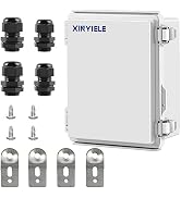 XINYIELE Waterproof Outdoor Project ABS Plastic Junction Box IP67 Weatherproof Dustproof Enclosur...