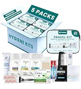 TrekTote 20 Piece Hygiene Kit Bulk, Travel Size Toiletries Set, Homeless Care Package Supplies, M...