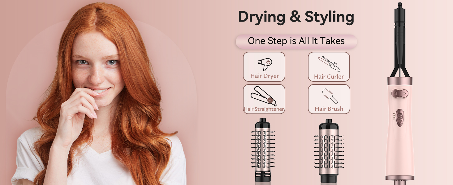 rotating hair dryer brush