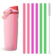 6pcs Straw Replacements for Owala FreeSip Sway 30oz, Plastic Straws Reusable with Cleaning Brush ...