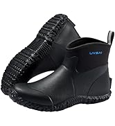 UVSAI Men's Waterproof 5.3-inch Ankle High Garden Shoes Rain Boots Slip-On Footwear for Gardening...