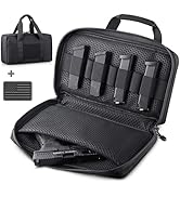 LIVANS Tactical Pistol Gun Case Bag for Handguns, Gun Rang Bag Hand Gun Case for Pistols Soft Gun...