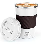 CS COSDDI 12 oz Stainless Steel Vacuum Insulated Tumbler - Coffee Travel Mug Spill Proof with Lid...