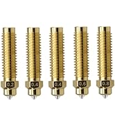 5 Pack Bimetallic Nozzle 0.2mm 2 * 0.4mm 0.6mm 0.8mm for Elegoo Centauri Carbon 3D Printer, High ...