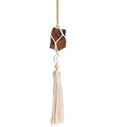 Runyangshi Healing Crystal Car Rear View Mirrors Hanging Ornaments Hand Woven Interior 12 Constel...