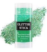 MEICOLY Green Body Glitter Stick,St.Patrick's Day Face Glitter Makeup Rave Accessories,Waterproof...