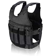GOTOTOP Adjustable Weighted Vest, 44lbs/110lbs Weighted Vest Jacket Men Cross-fit Training Exerci...