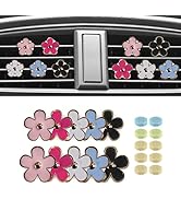 10 Packs Car Air Vent Clip Car Decoration ,Bling Flower Style Air Conditioning Outlet Clip ,Car A...