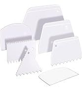 Teenitor Cake Scraper Cake Smoother, 7 Pcs Dough Scraper Bowl Scraper Cutters Cake Icing Scraper ...