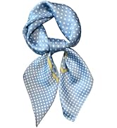 Rcrawica Women's Silk Feeling Square Scarf,27.5 * 27.5 Inches | Classic Polka Dot Satin Scarf for...