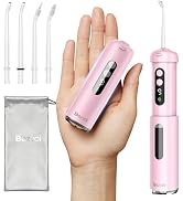 Bezvoi Mini Water Flosser for Travel, 9 Pressure Settings & 90-Days Battery, Telescopic Wide-Mout...