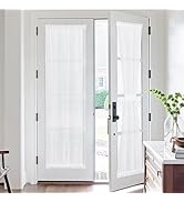 NICETOWN French Door Curtains Set of 2 Panels, Sheer Voile Light Filtering, Rod Pocket Window Tre...