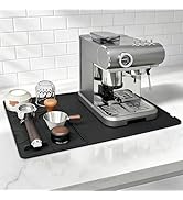 Volminex Silicone Coffee Mat 24"x16" with Detachable Tamping Mat, Non-Slip Espresso Machine Mat &...