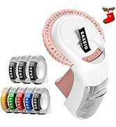 EazeID Handheld Embossed Label Maker with 8 ColorTapes 3/8 Inch, Pink Embossing Label Maker Manua...