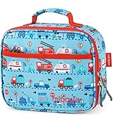 mibasies Kids Lunch Box for Girls and Boys Toddler Insulated Lunch Bag for School (Car)