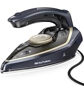 BEAUTURAL Mini Travel Iron for Clothes with Dual Voltage, 1000 Watts | Burst of Steam, Foldable H...