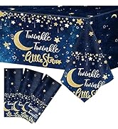 Wiooffen 3pcs Twinkle Twinkle Little Star Party Tablecloths 108x54 Inch Gender Reveal Birthday Pa...