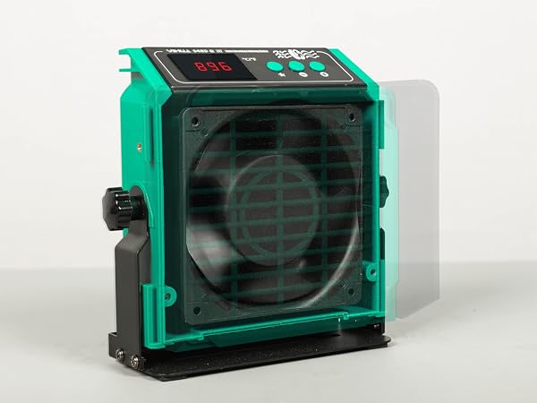 The 5-blade fan design provides effective suction