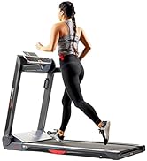 Sunny Health & Fitness Premium Strider 20” Interactive Foldable Treadmill with Exclusive SunnyFit...