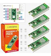 DVOZVO 4Pack Raspberry Pi Pico W with Pre-Soldered Headers, Raspberry Pi RP2040 Chip, Wi-Fi Wirel...