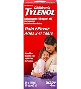 Children's Tylenol Liquid Oral Suspension Medicine, Acetaminophen Pain Reliever & Fever Reducer f...