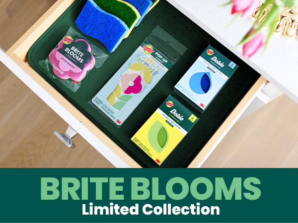 brite blooms limited collection of scotch-brite sponges