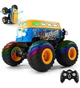DYODYORC Remote Control Car, 2.4Ghz All Terrain RC Monster Truck Toys with Spray, Music, 3 Lighti...