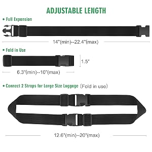 suitcase straps tsa approved
