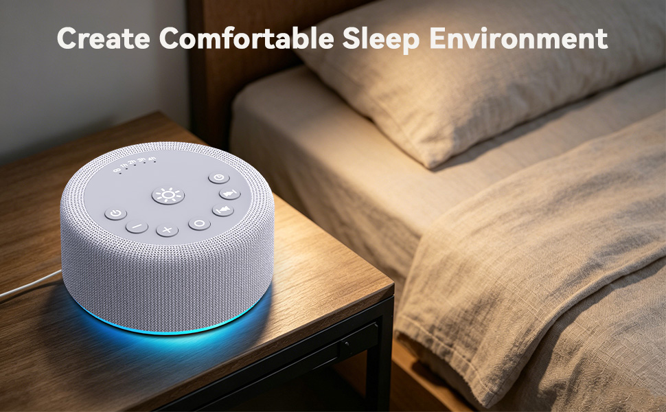 night light sound machine for create suitable sleep environment