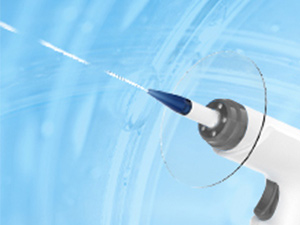 Series of images showing a blue cleaning mop in use on light-colored flooring, demonstrating mopping action and technique.