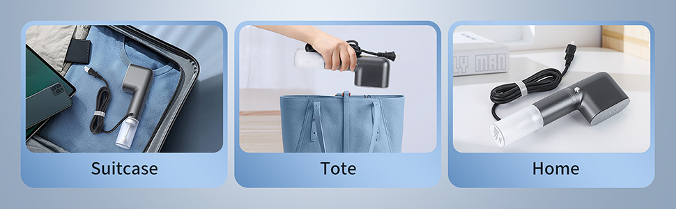 Travel steamers for garment