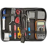 Soldering Iron Kit with Multimeter,110V 60W Adjustable Temperature Welding Tools,Desoldering Pump...