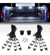 Nilight - TR-08 8PCS 24LED Rock Light for Cargo Truck Pickup Bed Off Road Under Car Side Marker L...