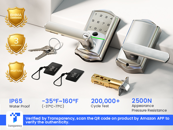 keypad door lock with handle