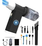 2 in1 Compressed Air Duster and Vacuum, 150000 RPM Powerful Cordless Electric Air Duster, 4 Gear ...