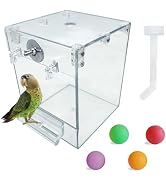 PINVNBY Bird Bath Box,Parrot No-Leakage Bathtub for Cage Hanging Tube Shower Box Cage Accessory w...