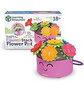 Learning Resources Poppy the Count & Stack Flower Pot - 15 Pieces, Ages 18+ Months, Toddler Fine ...