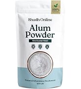 Alum Powder for Skin, Piedra de Alumbre en Polvo (3.5 oz - 100g), Fitkari Alum Stone for Face, Gr...