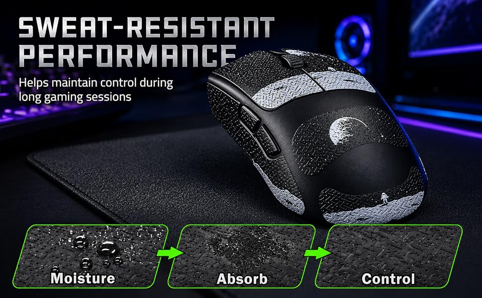 uconsmimo Mouse Grip Tape Sticker for Viper V4 Pro Earth Pattern