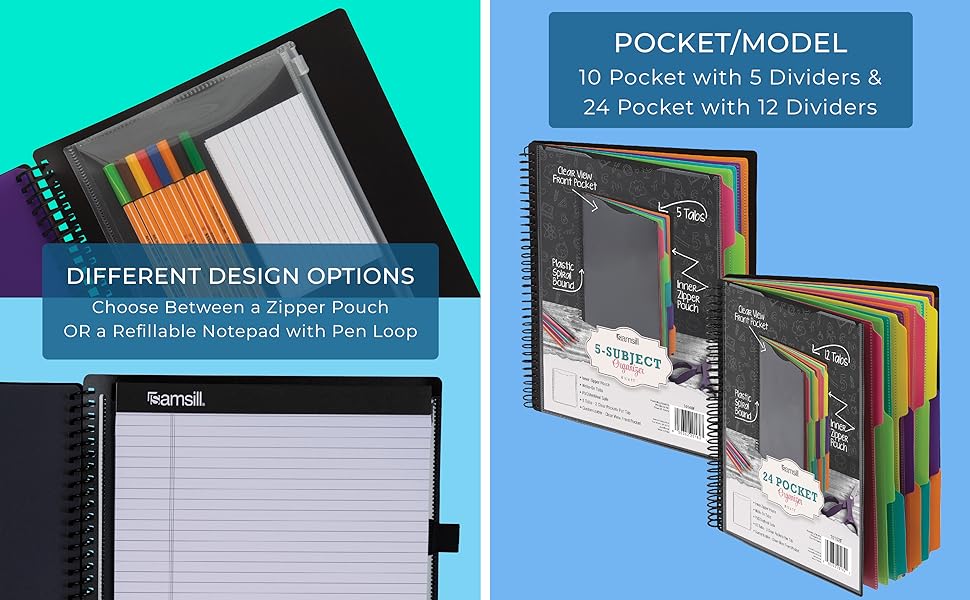 Samsill spiral pocket organizers