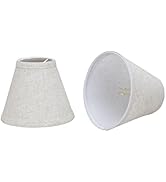 Aspen Creative 32106-2A Small Hardback Empire Shape Chandelier Clip-On Lamp Shade Set (2 Pack), T...