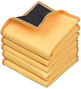 Eco-Fused Microfiber Cleaning Cloths Double-Sided - 5 Pack - 6.6 x 6.2 inch - Microfiber and Sued...