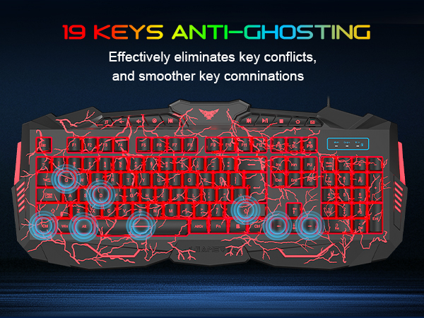 backlit keyboard and mouse gaming
