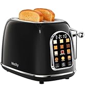 Mecity Toaster 2 Slice, Touch Screen Wide Slot Retro Toaster For Breads Bagel Muffin Waffle, Hous...