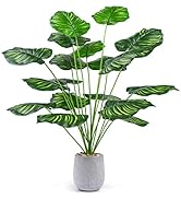 WUKOKU 27" Tall Fake Plants Faux Office Plants Artificial Plants Indoor for Home Kitchen Shelf Fa...