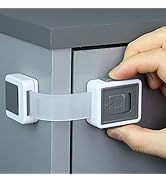 New Version Child Safety Locks 4-Pack. Baby Proof Cabinets, Drawers with Easy Adjustable Strap Le...