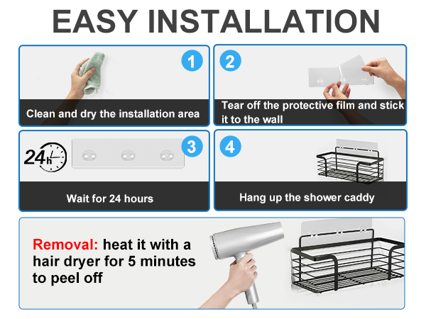 shower organizer adhesive replacement